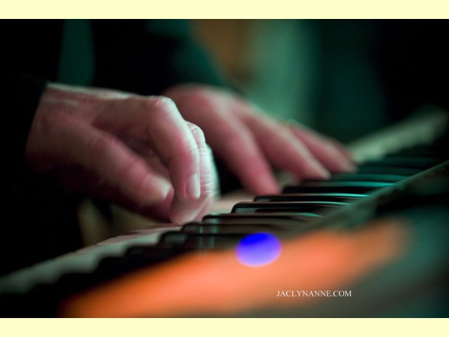 Mark playing piano